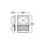 drawing floodlight led fll60 75w