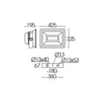 drawing floodlight led fll80 120w