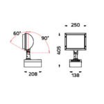 drawing spotlight fin led 2302 57w