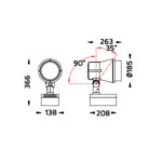 drawing spotlight led mega sonic gear 5935 55w
