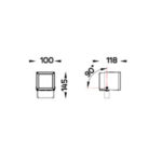 drawing spotlight led mini kubik ground mount 5941 18w